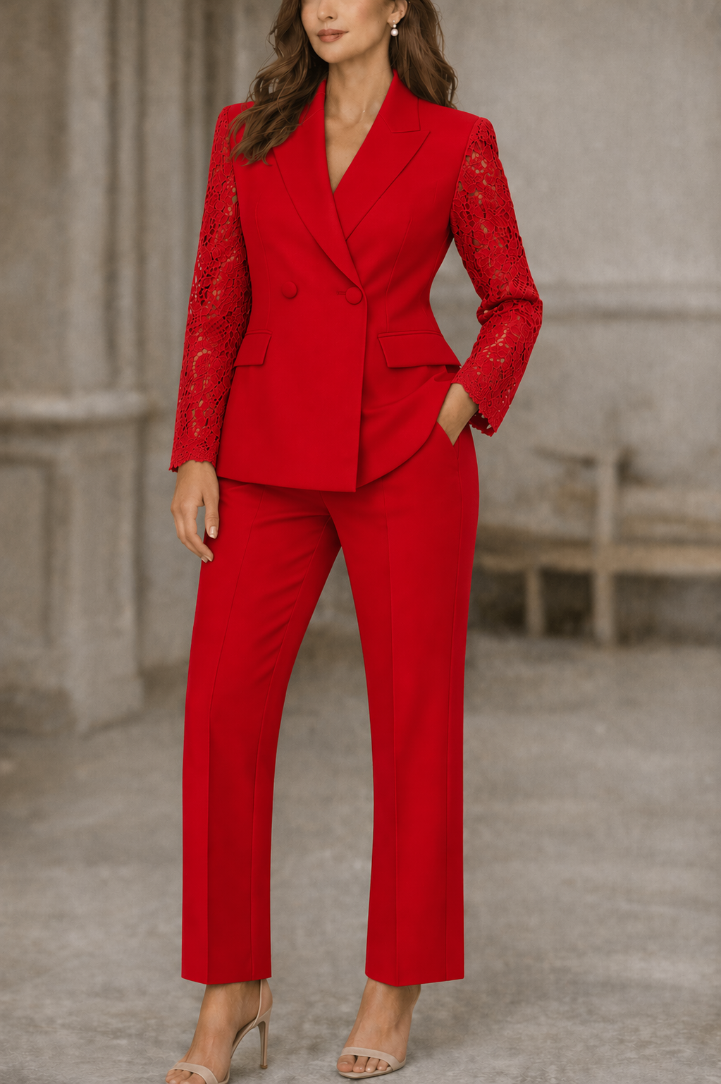 Completo in pizzo: blazer e pantalone