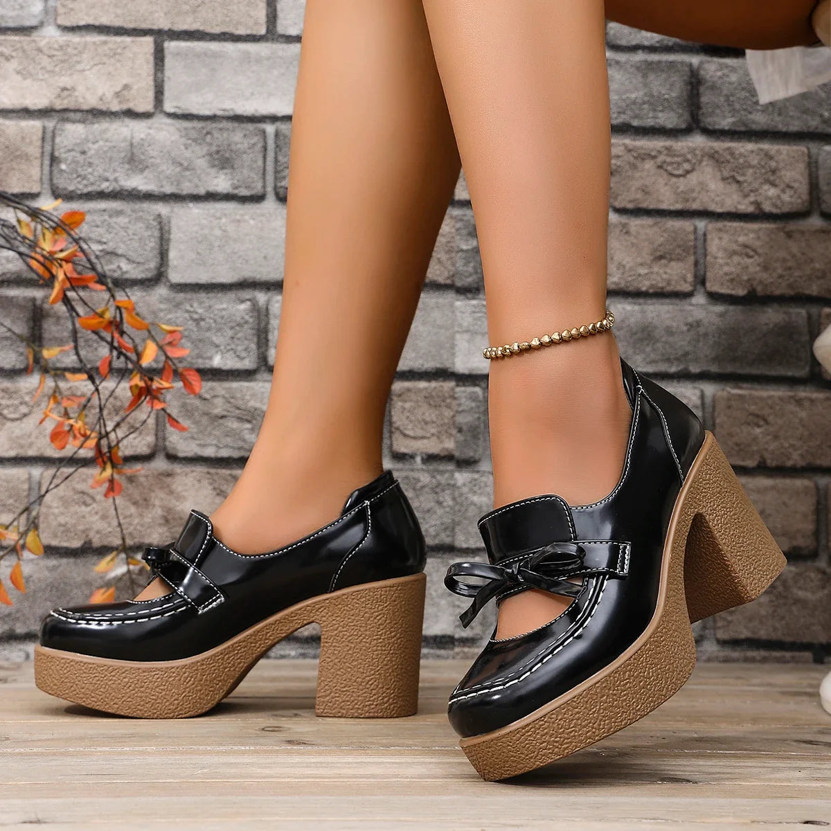 Blair | Scarpe con plateau e fiocco