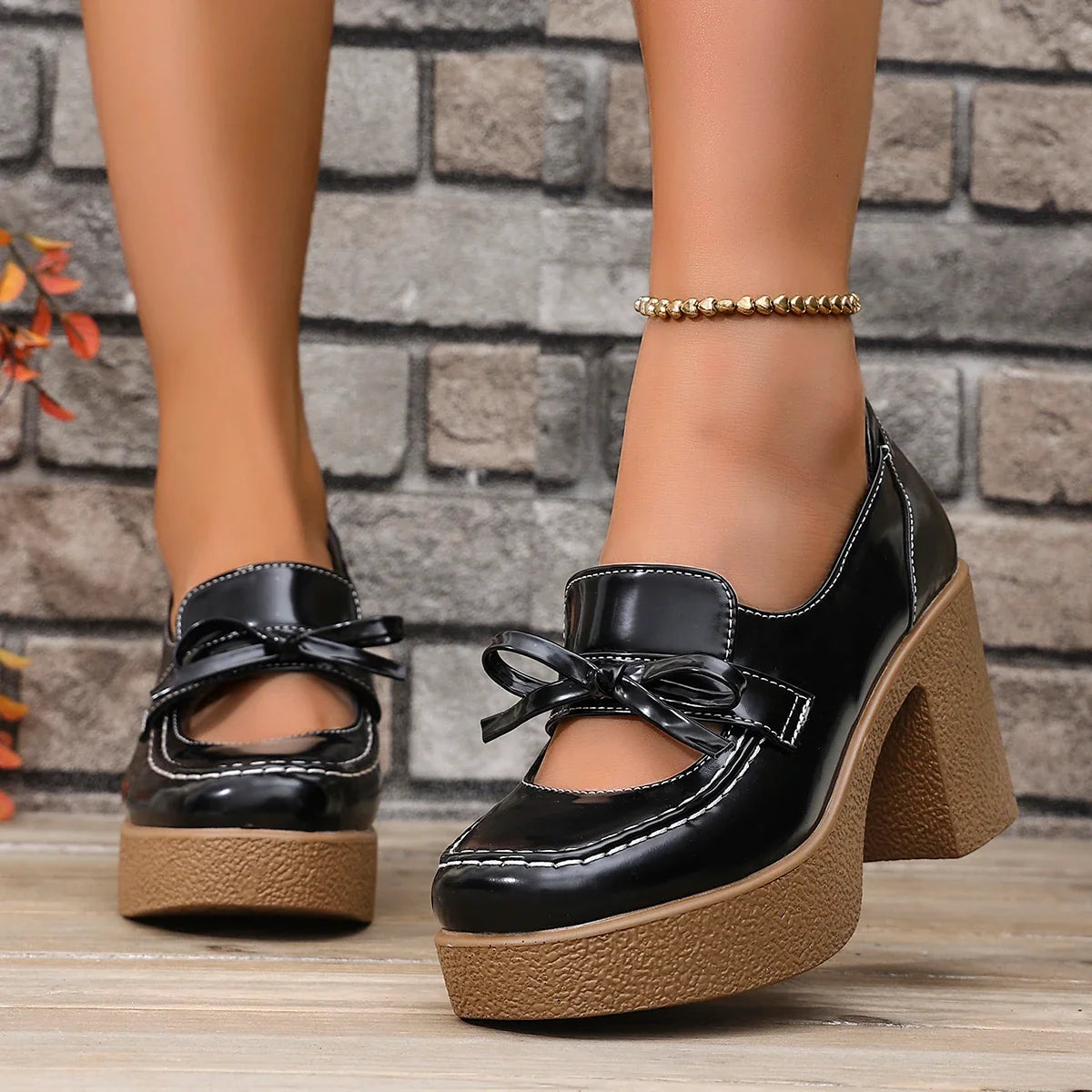Blair | Scarpe con plateau e fiocco
