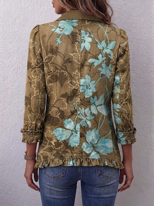 Giacca Lia Conti · Camouflage Ocra