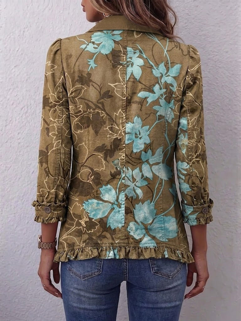 Giacca Lia Conti · Camouflage Ocra