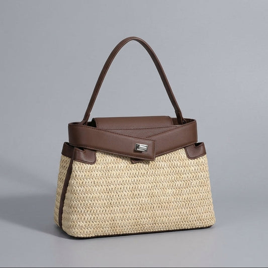 Dion | Borsa in rattan e pelle