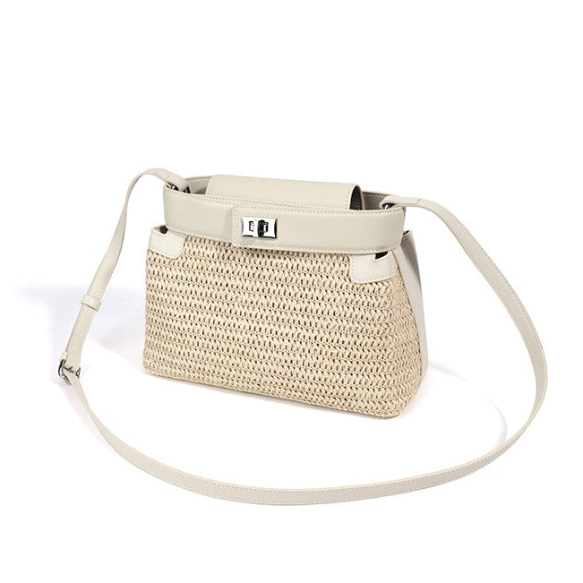 Dion | Borsa in rattan e pelle