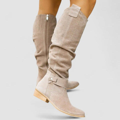 Hazel | Stivali texani in camoscio