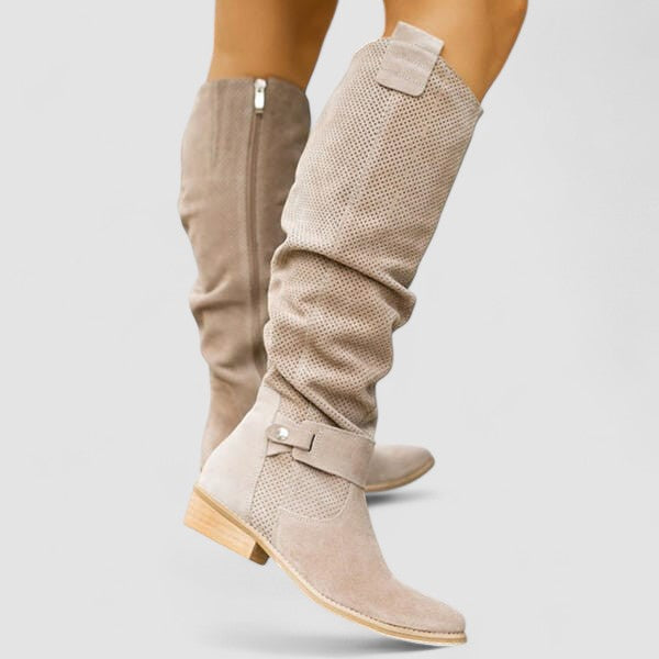Hazel | Stivali texani in camoscio