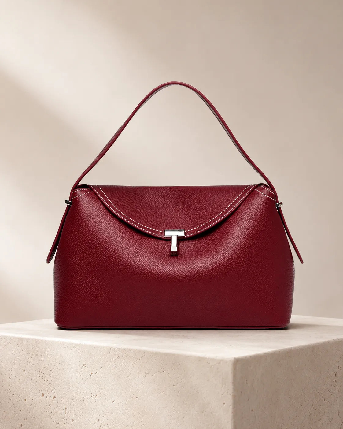 Borsa Valeria color rosso rubino