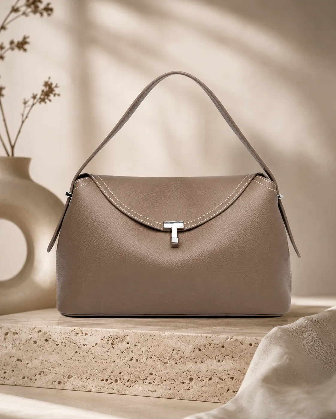 Borsa Valeria color kaki scuro