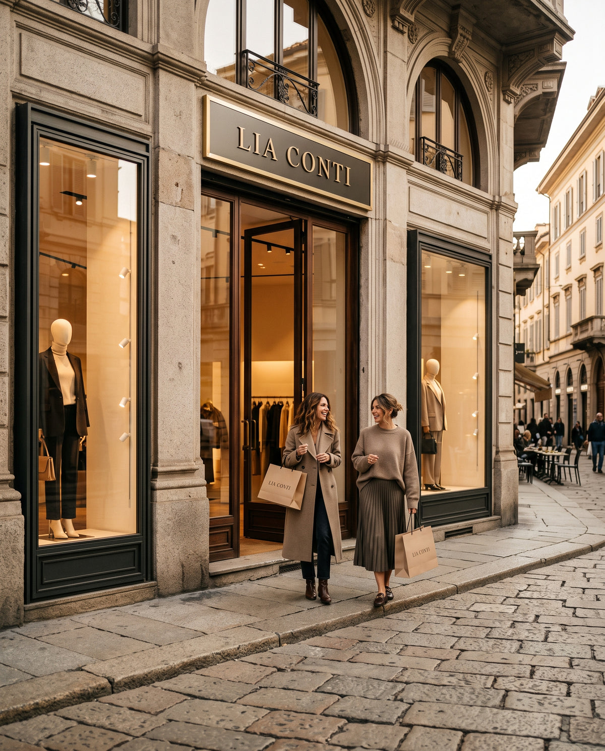 Clienti nella boutique Lia Conti in Italia