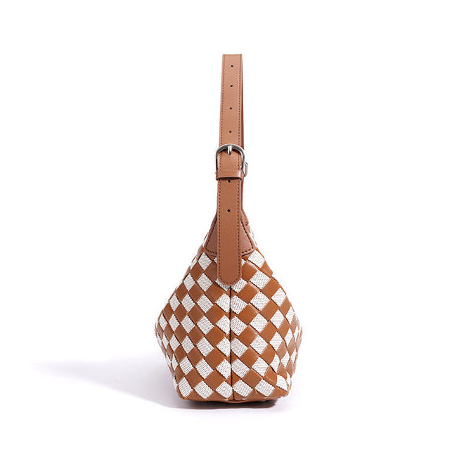 Tori | Borsa hobo intrecciata bicolore