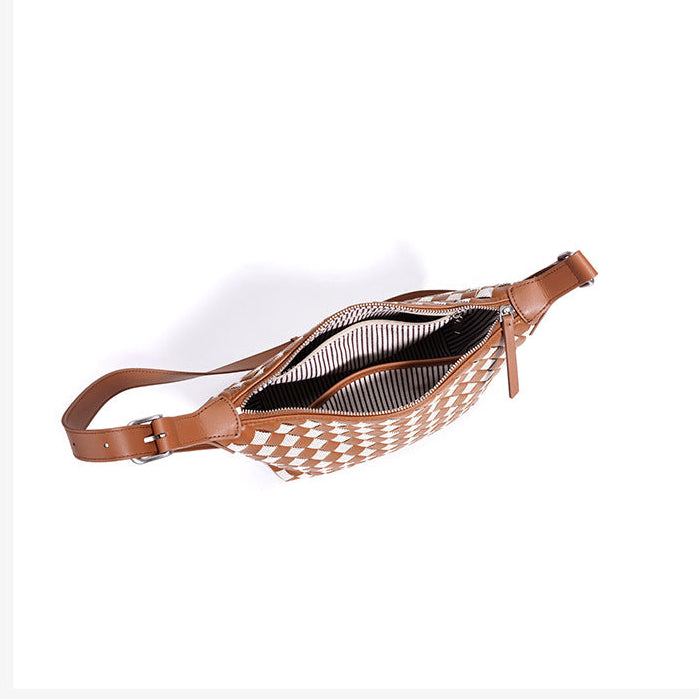 Tori | Borsa hobo intrecciata bicolore