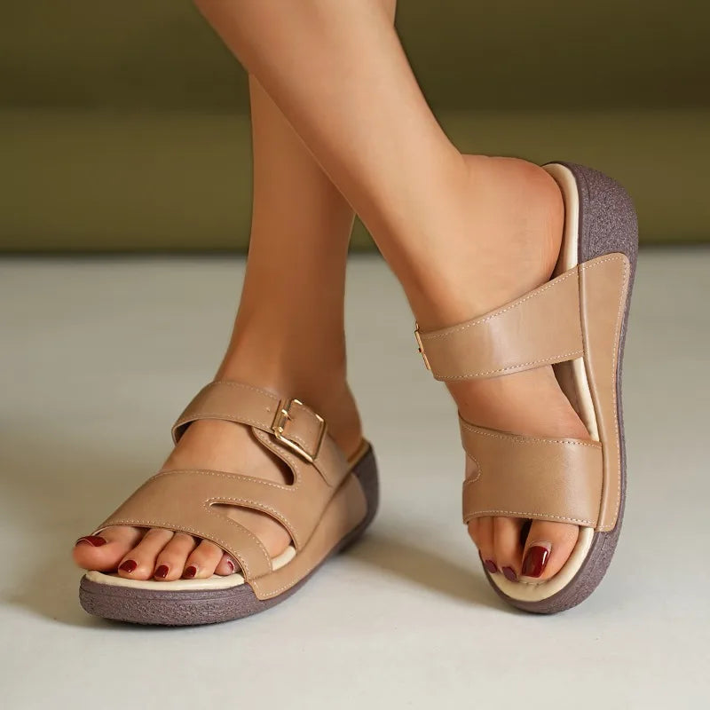 Aria | Sandali in pelle con plateau