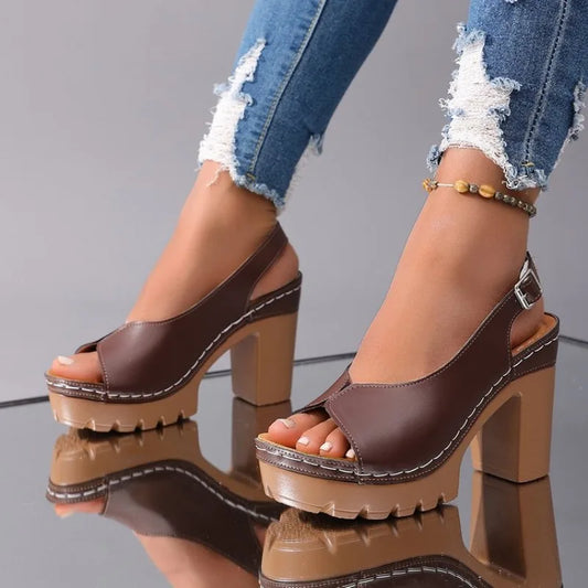 Vivienne | Sandali con plateau retrò
