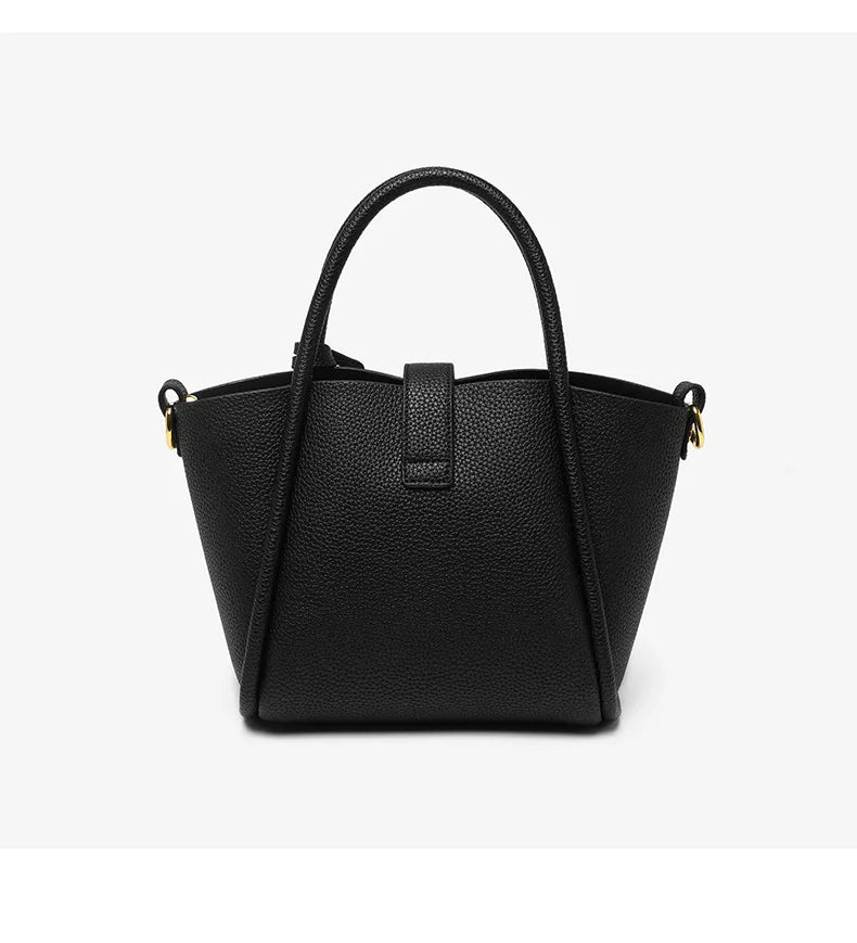 Alina | Borsa a mano in pelle con chiusura girevole