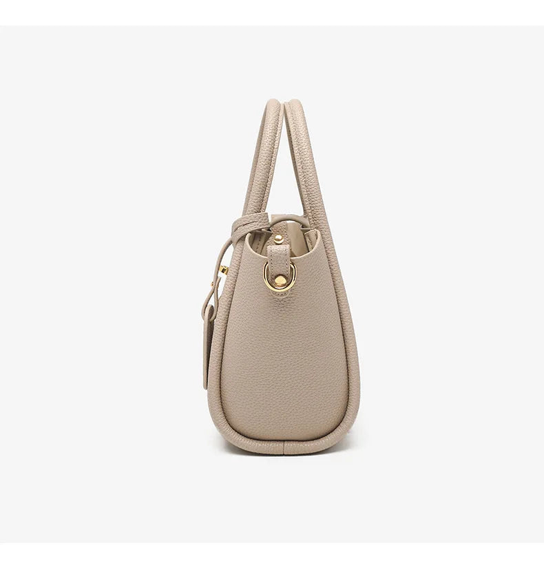Alina | Borsa a mano in pelle con chiusura girevole