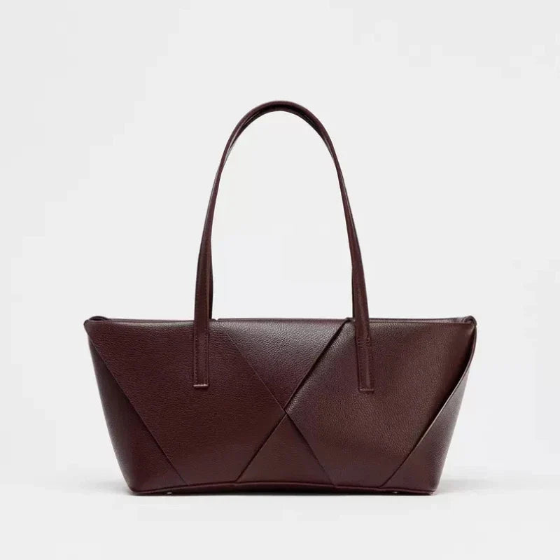 Scultura | Borsa tote allungata plissettata