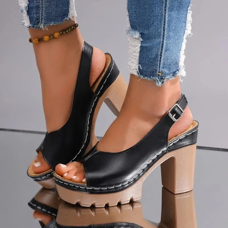 Vivienne | Sandali con plateau retrò