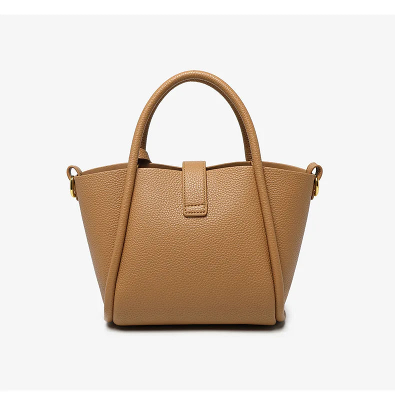 Alina | Borsa a mano in pelle con chiusura girevole