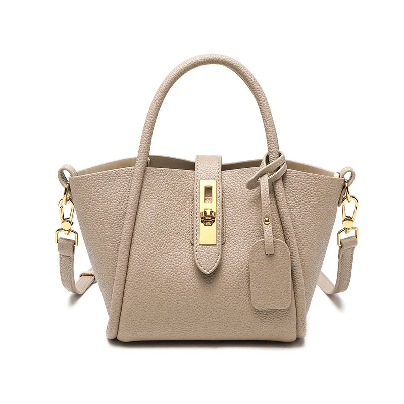 Alina | Borsa a mano in pelle con chiusura girevole