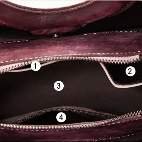 Jemma | Borsa in pelle con manico in legno