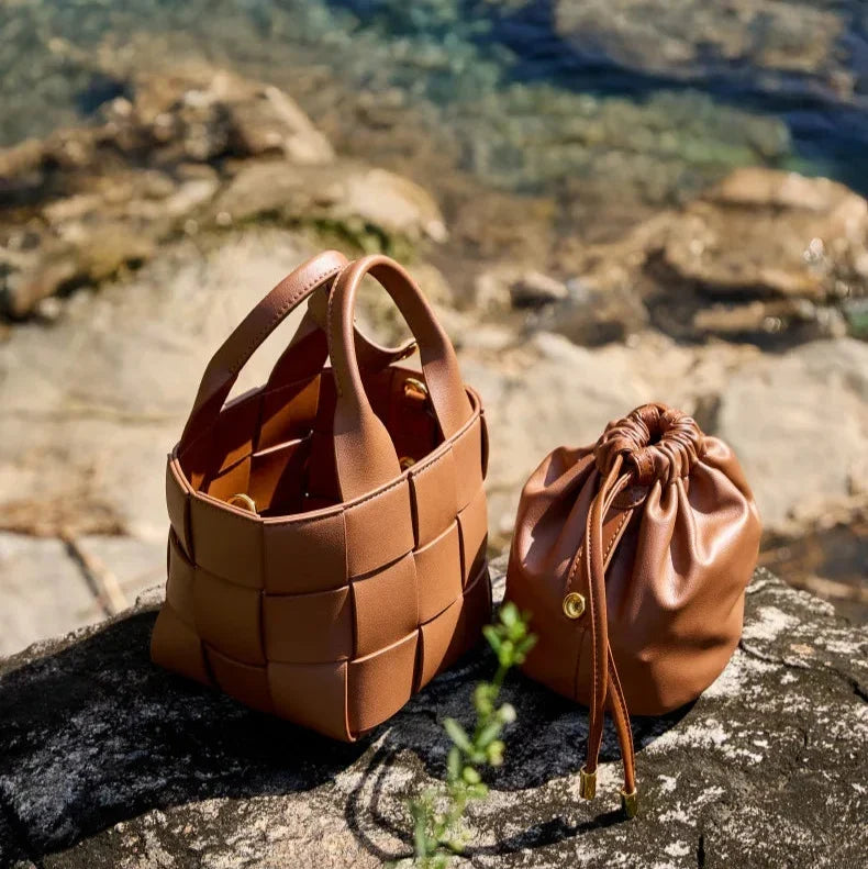 Wynn | Mini borsa cestino intrecciata
