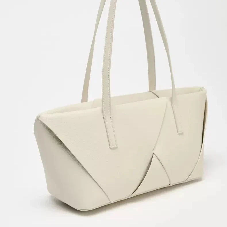 Scultura | Borsa tote allungata plissettata