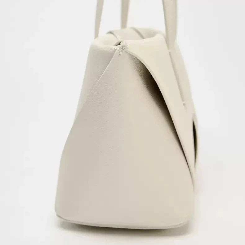 Scultura | Borsa tote allungata plissettata