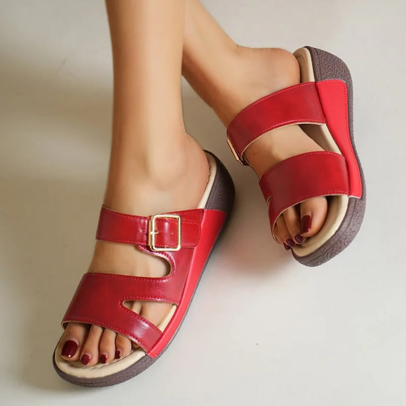 Aria | Sandali in pelle con plateau