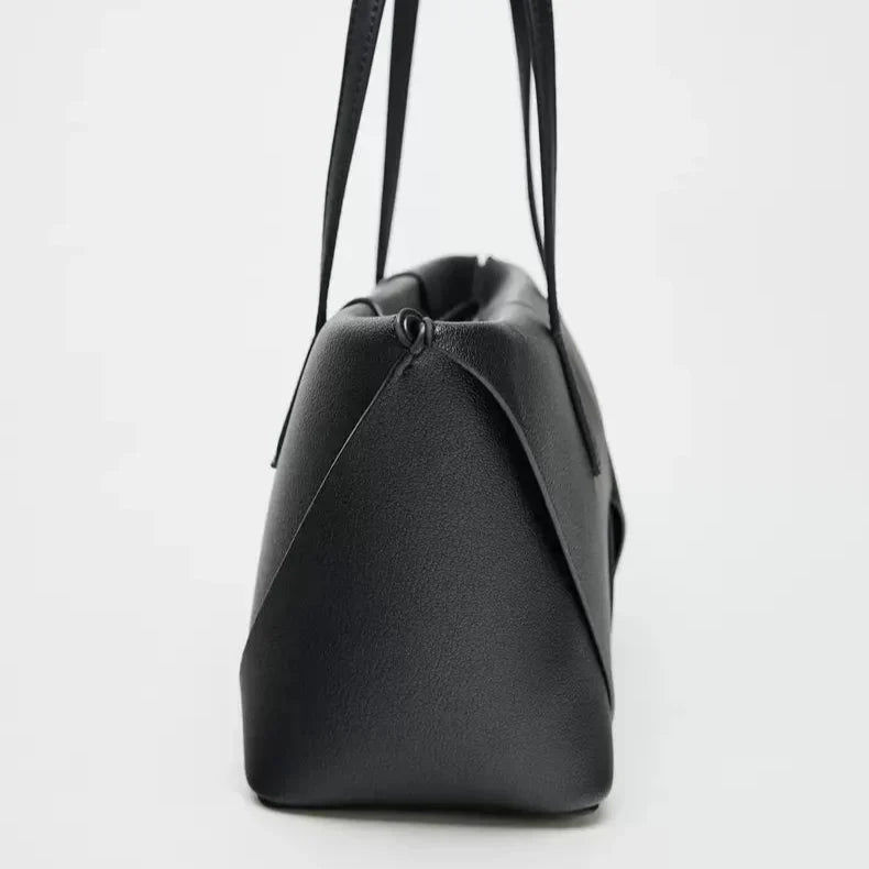 Scultura | Borsa tote allungata plissettata
