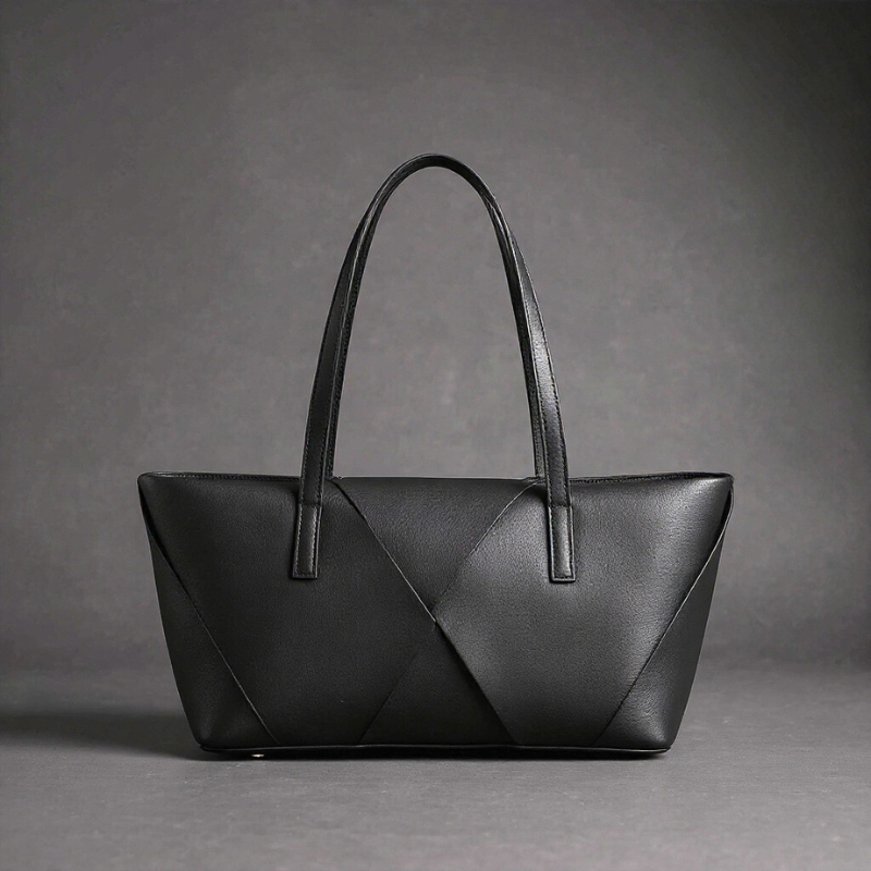 Scultura | Borsa tote allungata plissettata