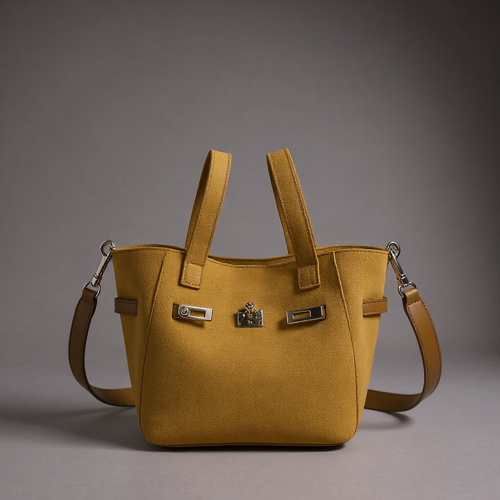 Melania | Mini borsa tote in camoscio