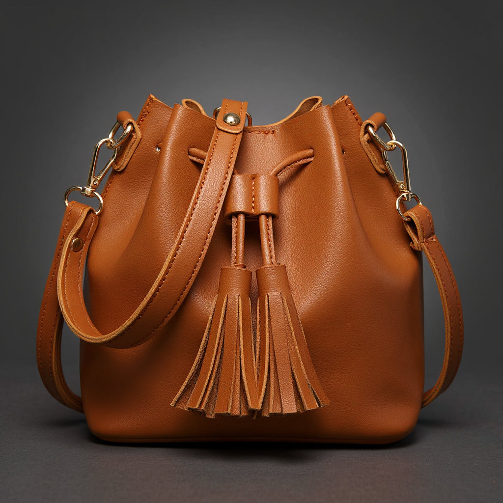 Brenda | Borsa a sacca con coulisse e nappe