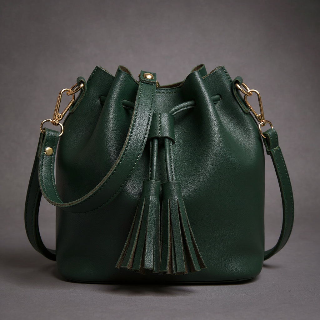 Brenda | Borsa a sacca con coulisse e nappe