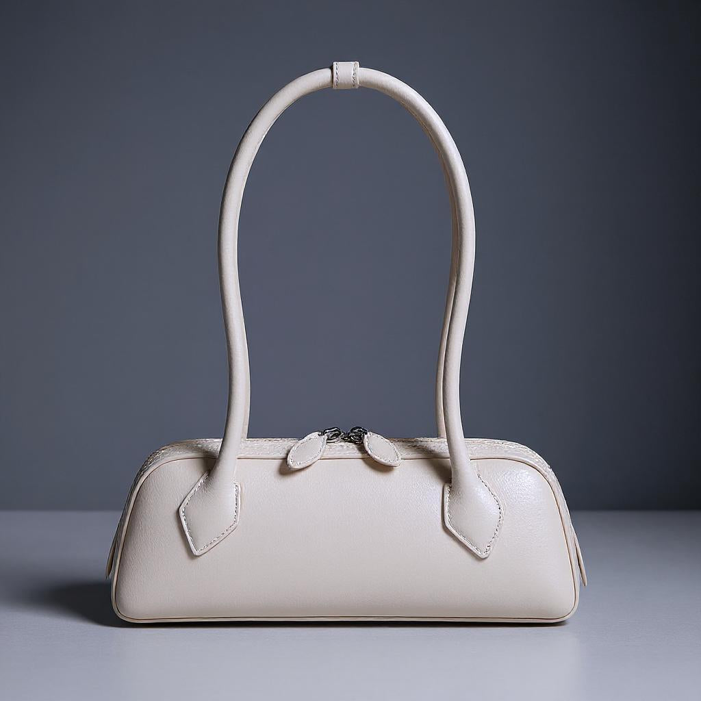 Bianca | Borsa baguette in pelle