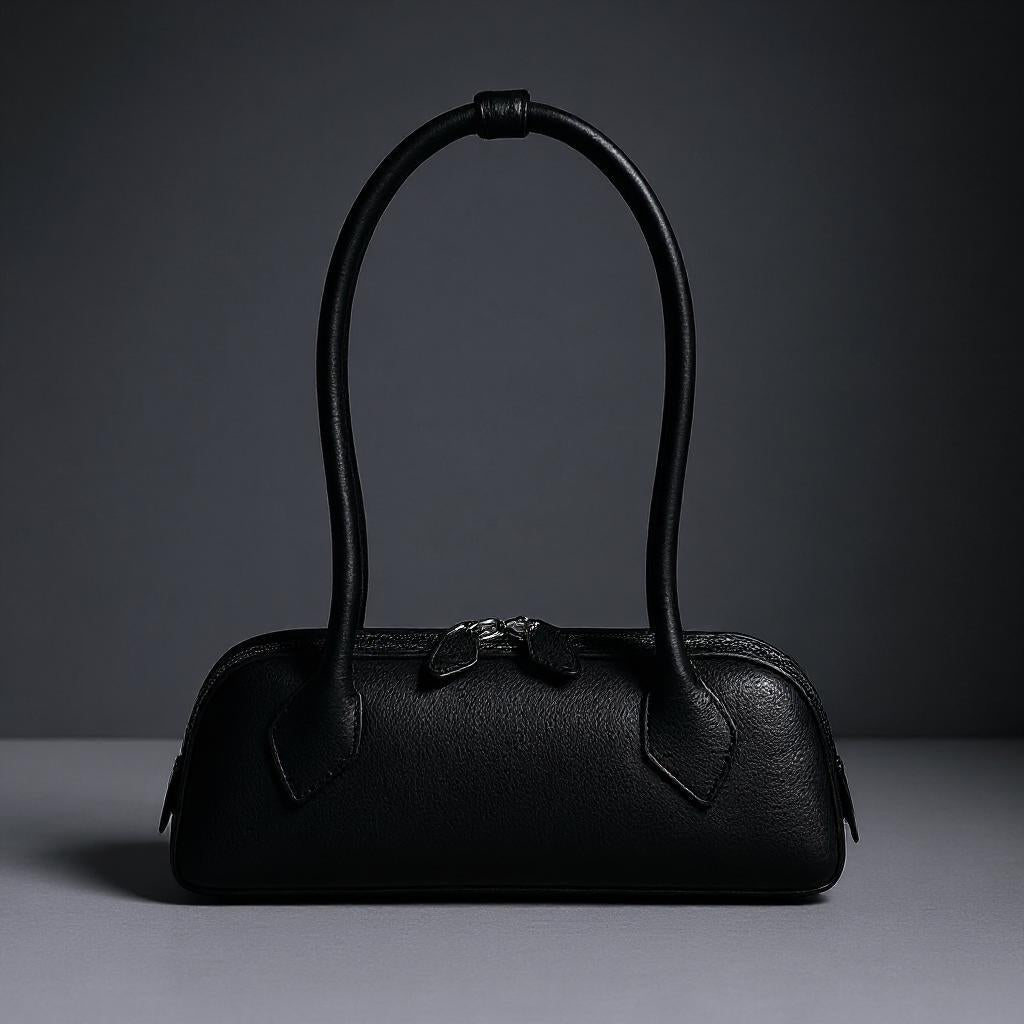 Bianca | Borsa baguette in pelle