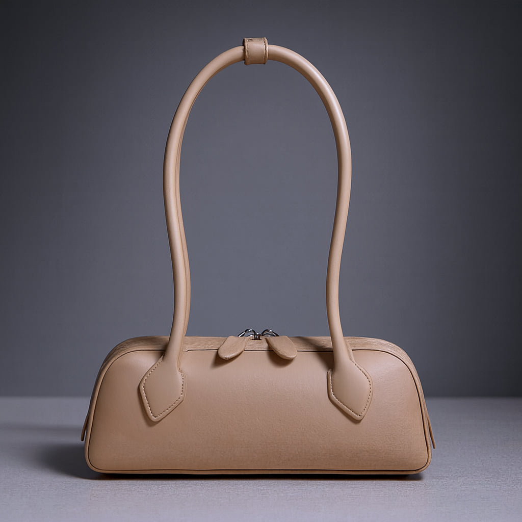 Bianca | Borsa baguette in pelle