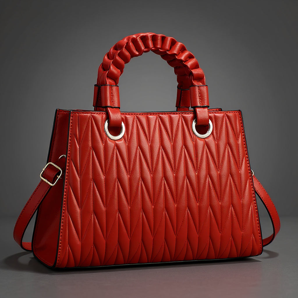 Madeleine | Borsa trapuntata con manici intrecciati