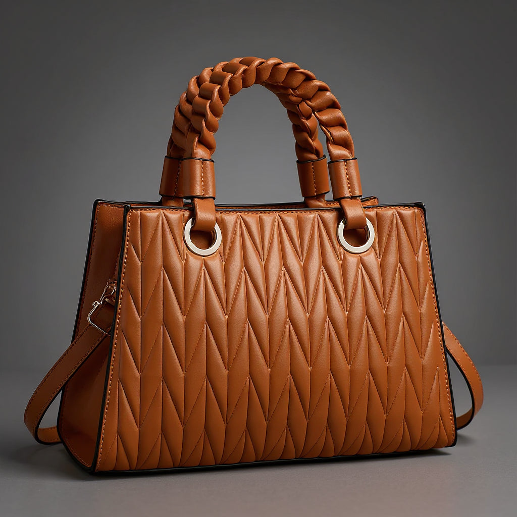 Madeleine | Borsa trapuntata con manici intrecciati