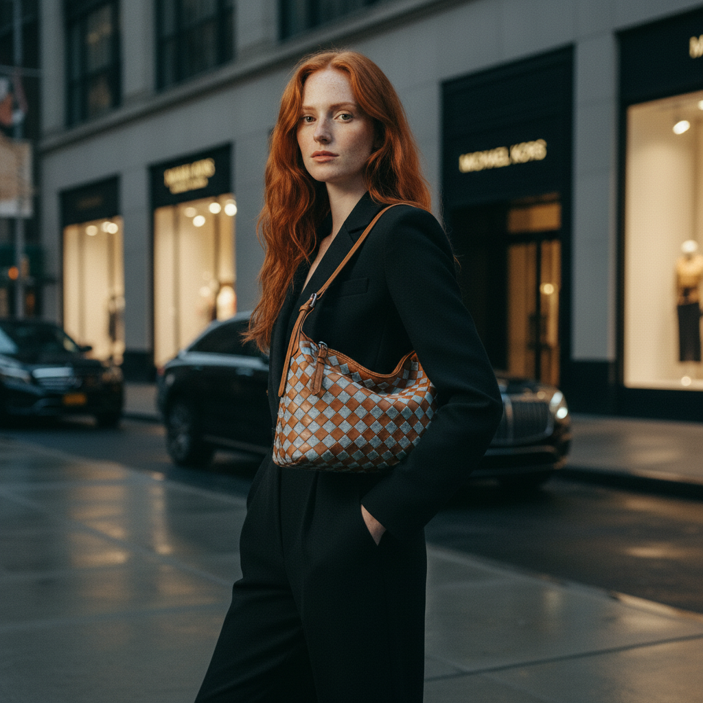 Tori | Borsa hobo intrecciata bicolore