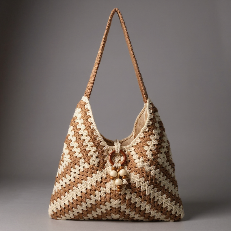 Noelle | Borsa all'uncinetto a righe