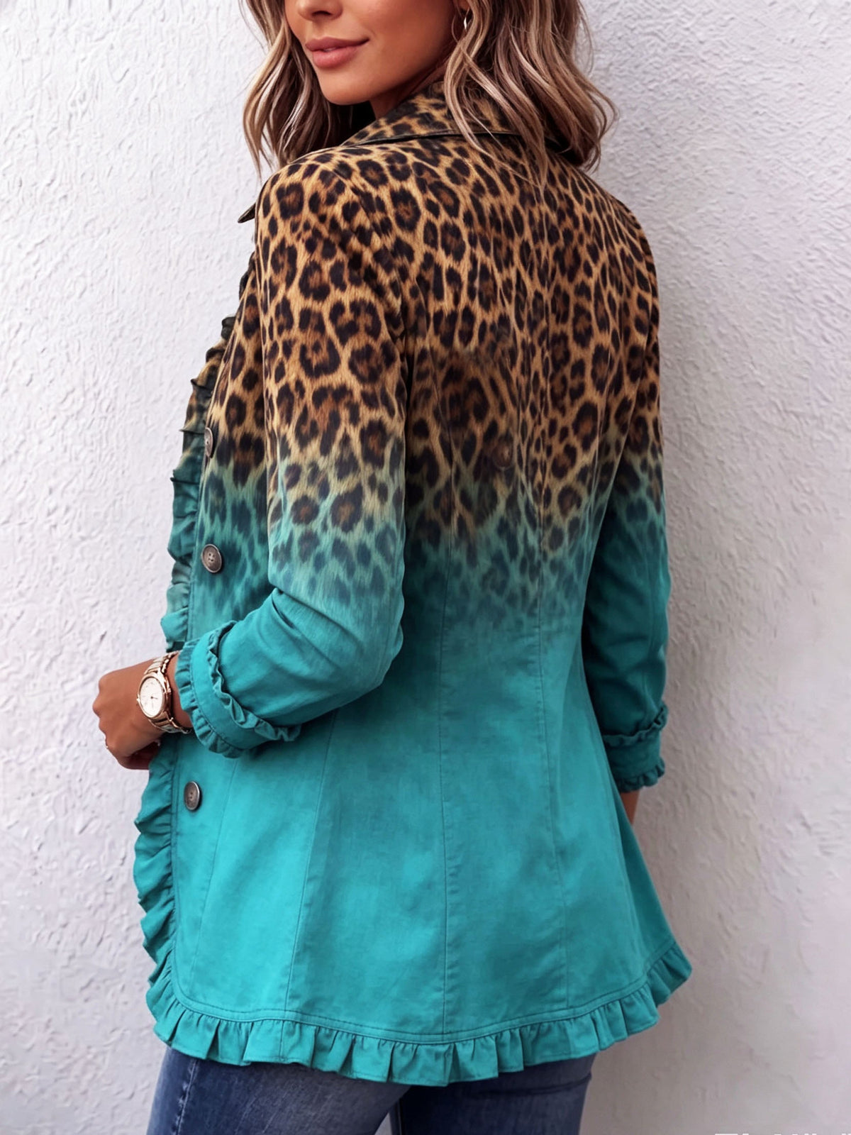 Giacca Lia Conti · Leopard Turchese