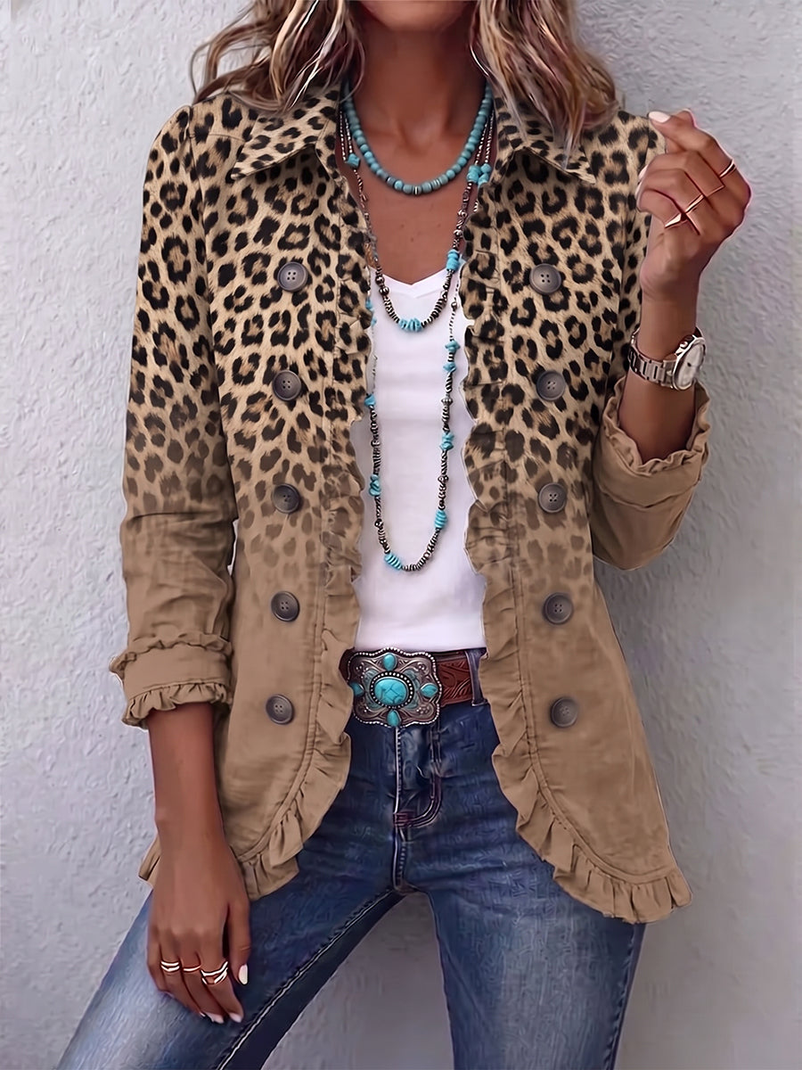 Giacca Lia Conti · Leopard Cammello